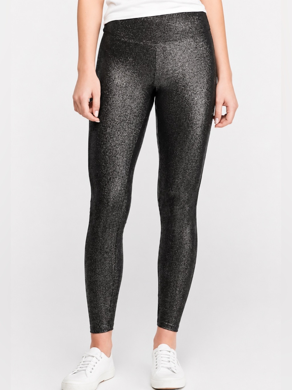 Express NWT black metallic glitter leggings, XS